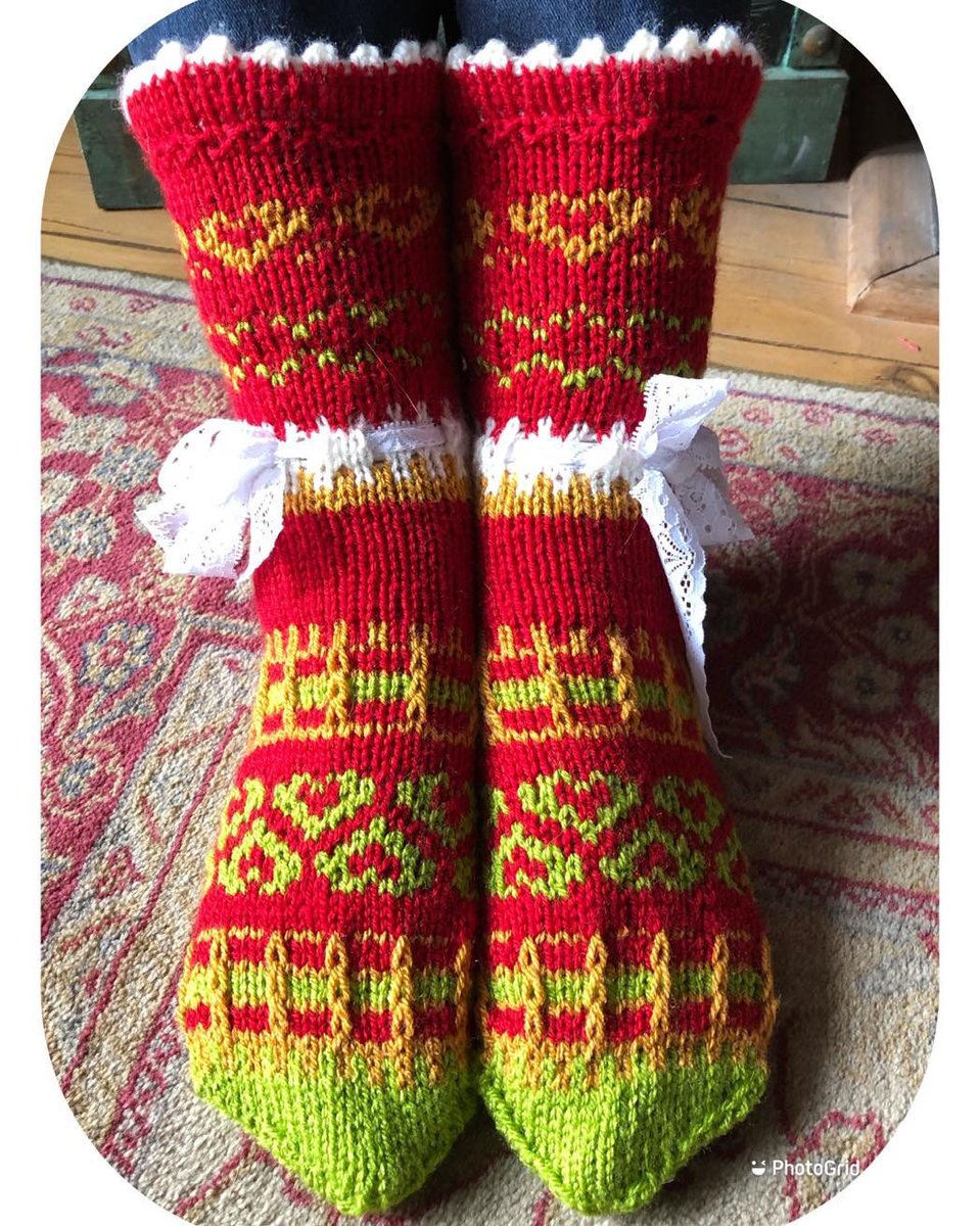 Excited to share this item from my #etsy shop: Hand knitted Fairisle sock slippers etsy.me/3M80dhu