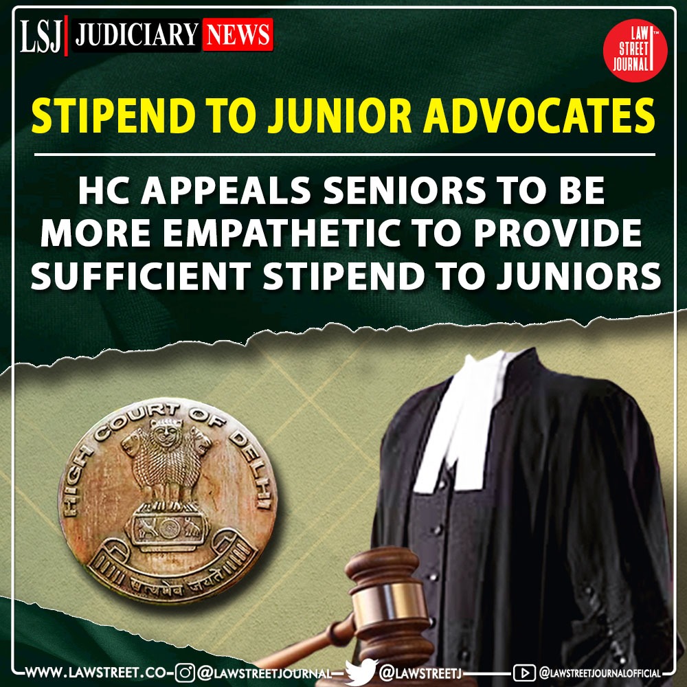 LawstreetJ's tweet photo. #HC appeals seniors to be more empathetic to provide sufficient #stipend to juniors.
Read Full Article
https://t.co/G5qEHV4Qvy
@LawstreetJ #junioradvocates
#chiefJusticesatishchandrasharma #Justicesubramoniumprasad
#barcouncilofdelhi https://t.co/CsNHRMlLyN