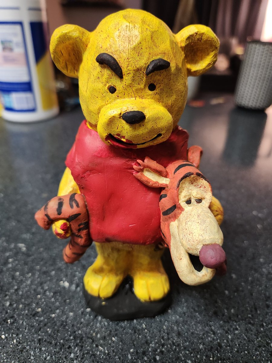 Newest Creation
Most wonderful thing about Tiggers.
Is Pooh ate the only one.
#Sculpture #sculptober2022 <a href="/aceofclay/">Ace of Clay</a>