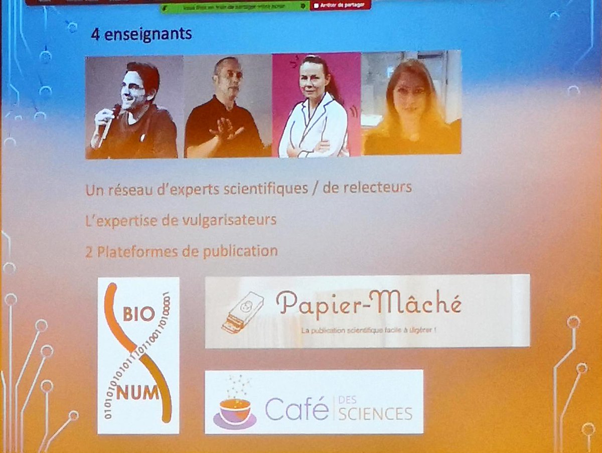 La dreamteam <a href="/p_laurenti/">Patrick Laurenti</a> <a href="/SCaburet/">Dre Sandrine Caburet</a> @ClaretSandra2 <a href="/CBioNum/">Bionum</a> @PapierMache_Sci <a href="/cafe_sciences/">Café des sciences (fermé)</a> <a href="/univ_paris_cite/">Université Paris Cité</a>