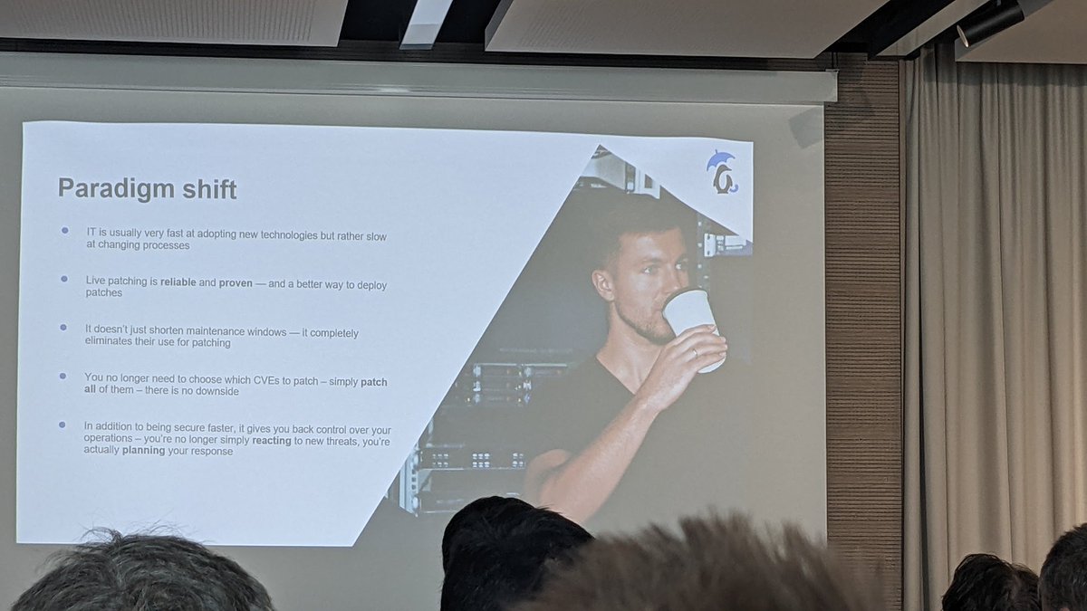 cyberkov's tweet photo. When you are livepatching your servers, you need to come up with other ideas to bring down your servers. Like bringing drinks to the datacenter... #osad https://t.co/hrS8frsYJu