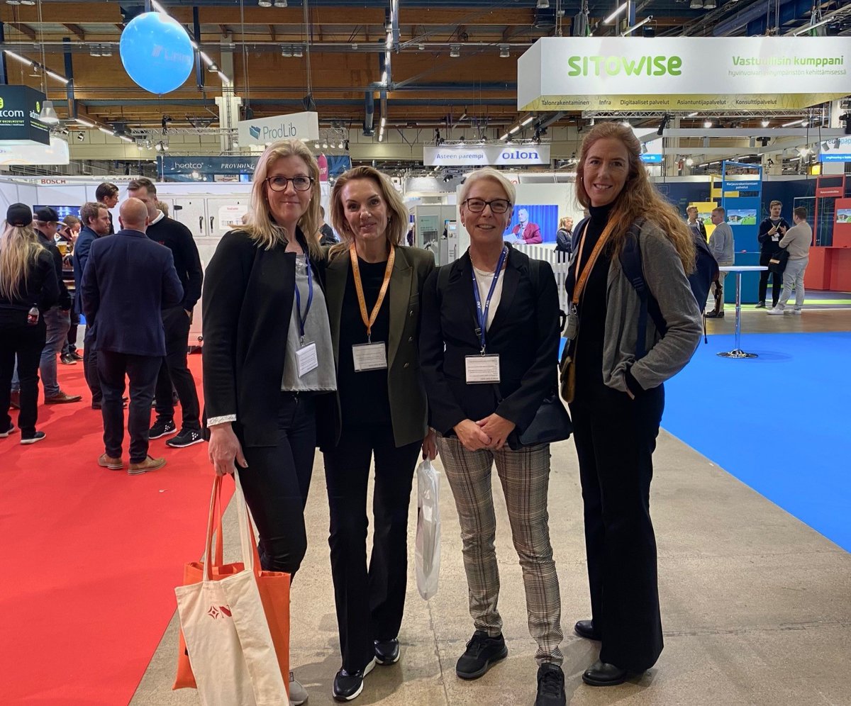 Kiitos Helsinki! Team Nordbygg har varit på besök på <a href="/messukeskus/">Helsingin Messukeskus</a> och @FinnBuild och är nu på väg hem igen med nya idéer och bekantskaper. Vi ses igen! 🇫🇮🇸🇪