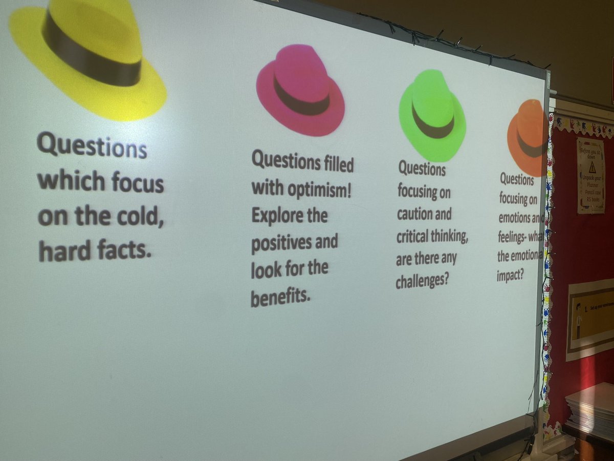 ReligiousStBHS's tweet image. As part of their Exodus to Exile unit, Yr 9 participated in a critical thinking task last week. Each group had a different ‘thinking hat’ and evaluated the call of Moses from different perspectives. We loved that they arrived to class in their European Day of Languages costumes!