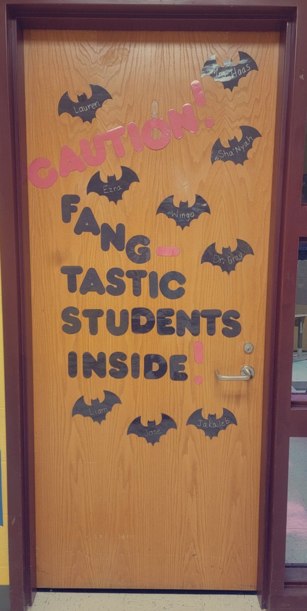 Decorated the door for October!!!!! #ccesdukes #cucps #wearecucps #Halloween2022 #lovemyjob