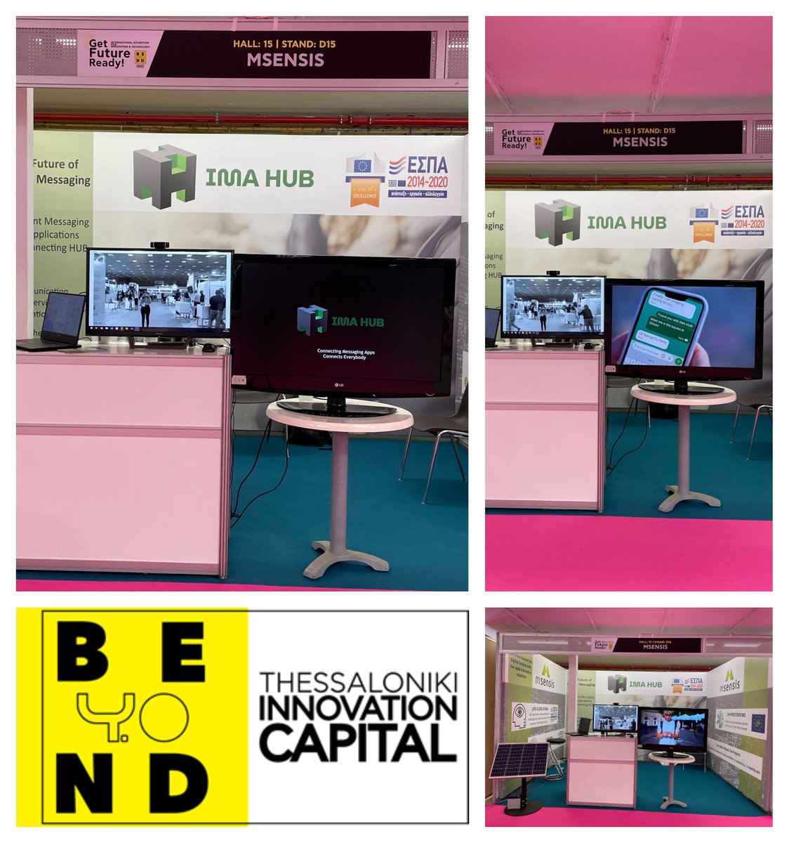 IMAHUB2's tweet image. 🙏Μια ακόμα φορά, το Ima-Hub, παρευρέθηκε στην έκθεση Beyond Expo 2022, Πρώτη Διεθνής Πλατφόρμα Καινοτομίας, από τις 28 Σεπτεμβρίου έως 1 Οκτωβρίου που πραγματοποιήθηκε στη Θεσσαλονίκη.🎉
ima-hub.com

#ima_hub #instant_messaging #espa #beyond_2022 #mobile_app #mSensis