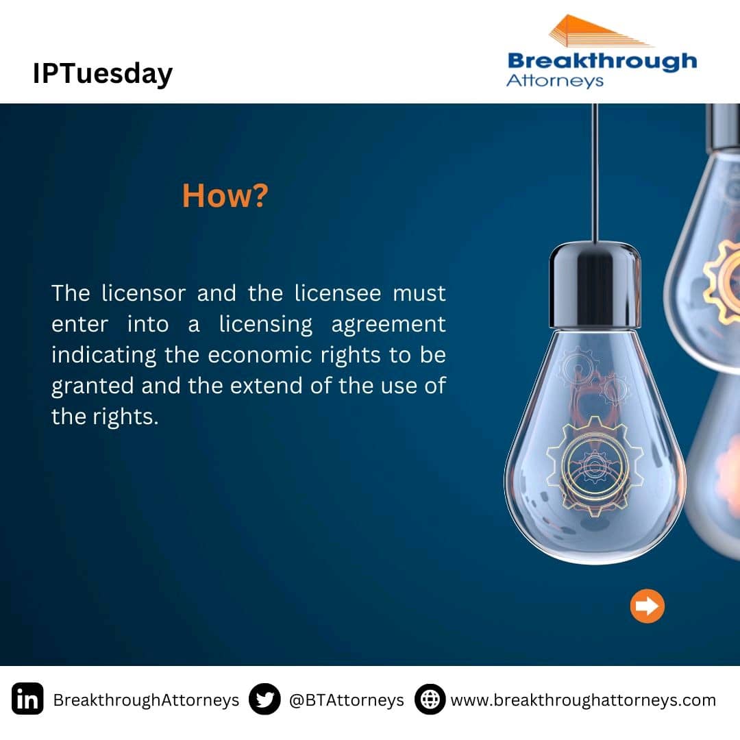 BTAttorneys's tweet image. License is granted by way of an agreement.
#IPTuesday #BTAIPDepartment #Copyrights