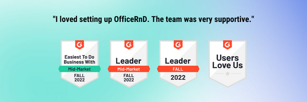 OfficeRnD Hybrid has been named a "Leader" and our customers appreciation is the most valuable prize for us!
#g2 #report #leader #software #technology #hybridwork #hybridworkplace #workplace #futureofwork