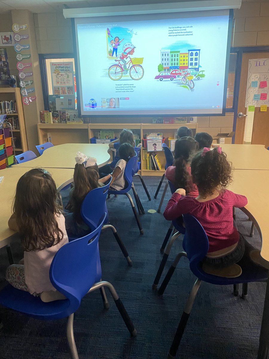 VeroRodz7's tweet photo. Continuing our #HispanicHeritageMonth lessons this week with PK and #Storyvoice with Federico and the Wolf. #HCISDLibraries #WeAreAustin #AustinPYP https://t.co/7WQArs53hM