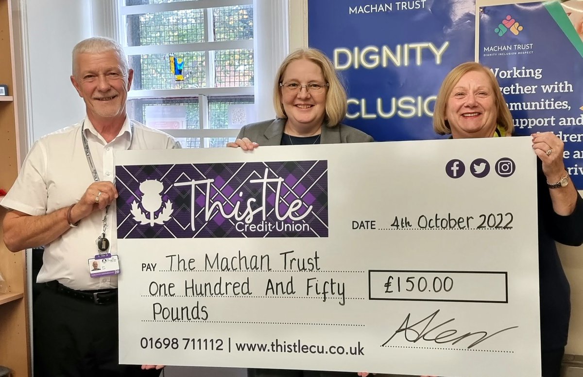 This months charity was @MachanTrust  based in Larkhall. 
It is down to everyone playing the Jagpot Lottery that we are able to help Local charities, thank you to everyone who plays! ☺