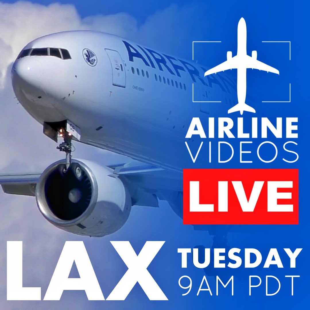 TODAY @ 9AM PDT 🔴LIVE Plane Spotting at LAX ✈️ Watch LIVE on YouTube ➡️ youtu.be/NaDwQKiIhVI via <a href="/YouTube/">YouTube</a> <a href="/flyLAXairport/">LAX Airport</a> @JetTipNet <a href="/airlinevideos/">AIRLINE VIDEOS</a>