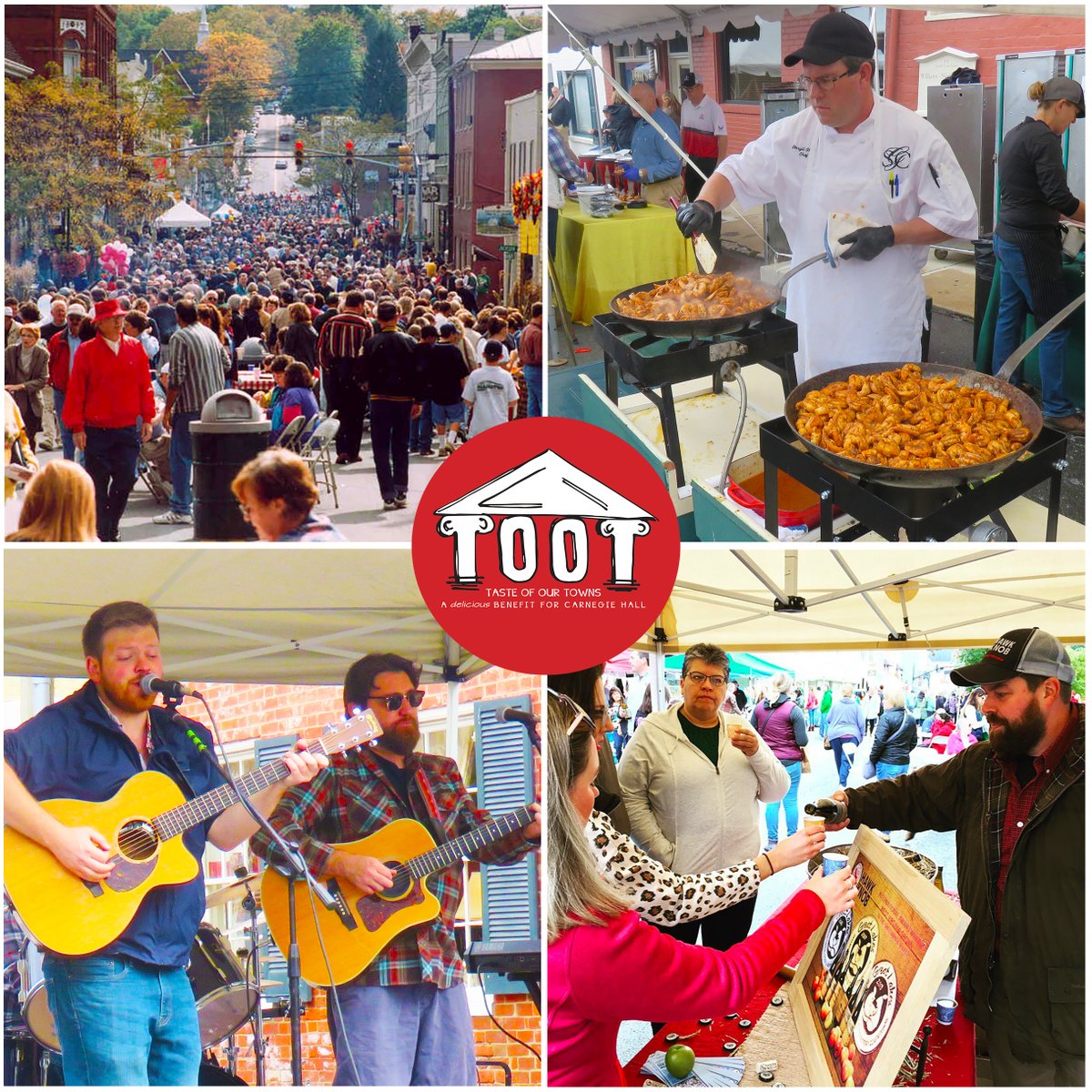 36th Annual Taste Of Our Towns (TOOT) festival will take place this the Saturday, October 8, from 11 a.m. until 3 p.m. in downtown Lewisburg! Come join us to taste our region's wonderful food and so much more!