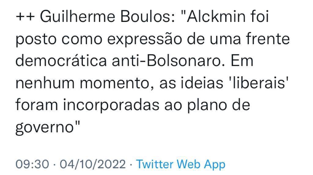 Boa, Boulos! Continua falando a verdade e ajudando na campanha do BolsoZema!
