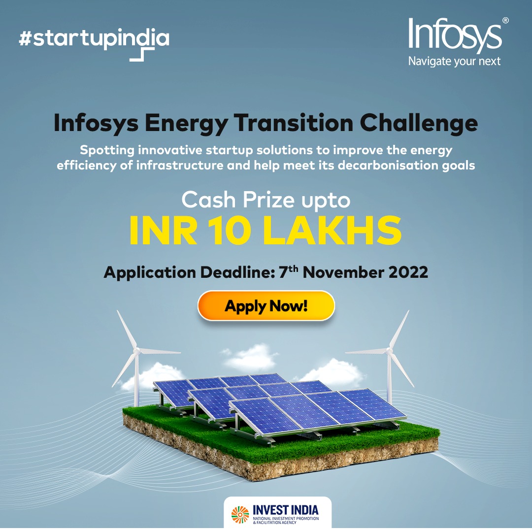 startupindia's tweet image. #StartupIndia &amp;amp; #InfosysInnovationNetwork (IIN) launch the @Infosys Energy Transition Challenge for #startups to participate &amp;amp; share innovative solutions to improve energy efficiency. 

Applications now open: bit.ly/3SDzefs

#StartupChallenge #EnergyTransition  #iCETS