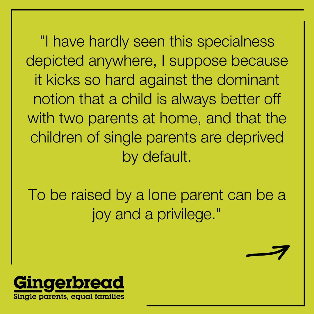 Gingerbread's tweet photo. It is important to push for better government support for single parents. But it is also crucial to say to single parents that we see them, we support them and we recognise the work they do every day."
@rhiannonlucyc

We couldn't have put it better ourselves.
2/2 https://t.co/9curymuoMQ