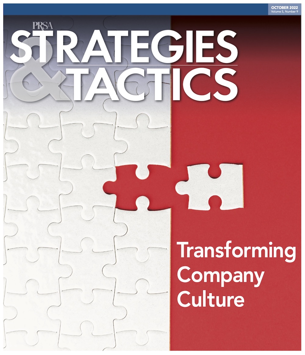 PRSA's tweet photo. Check out the latest edition of @PRSAtactics  >> https://t.co/o8ci0NjvbD

In this edition, you'll find:

•Steps for creating authentic social commitments
•Insights on post-merger communications
•Tips on establishing workplace values
•Lessons for marketing to diverse audiences https://t.co/6R0WVbagND