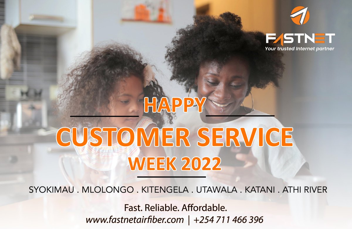 fastnetairfiber's tweet photo. This week we celebrate serving our clients with reliable and trusted internet services. #internet #HappyCustomerServiceWeek https://t.co/FrIwN9ULeW