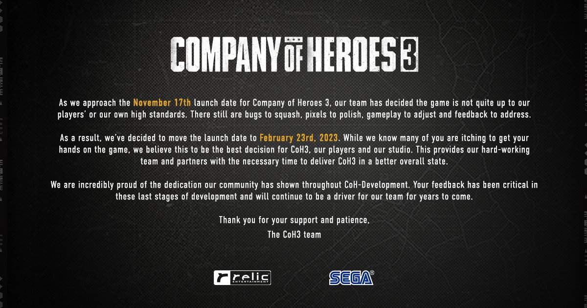 Company of Heroes 3