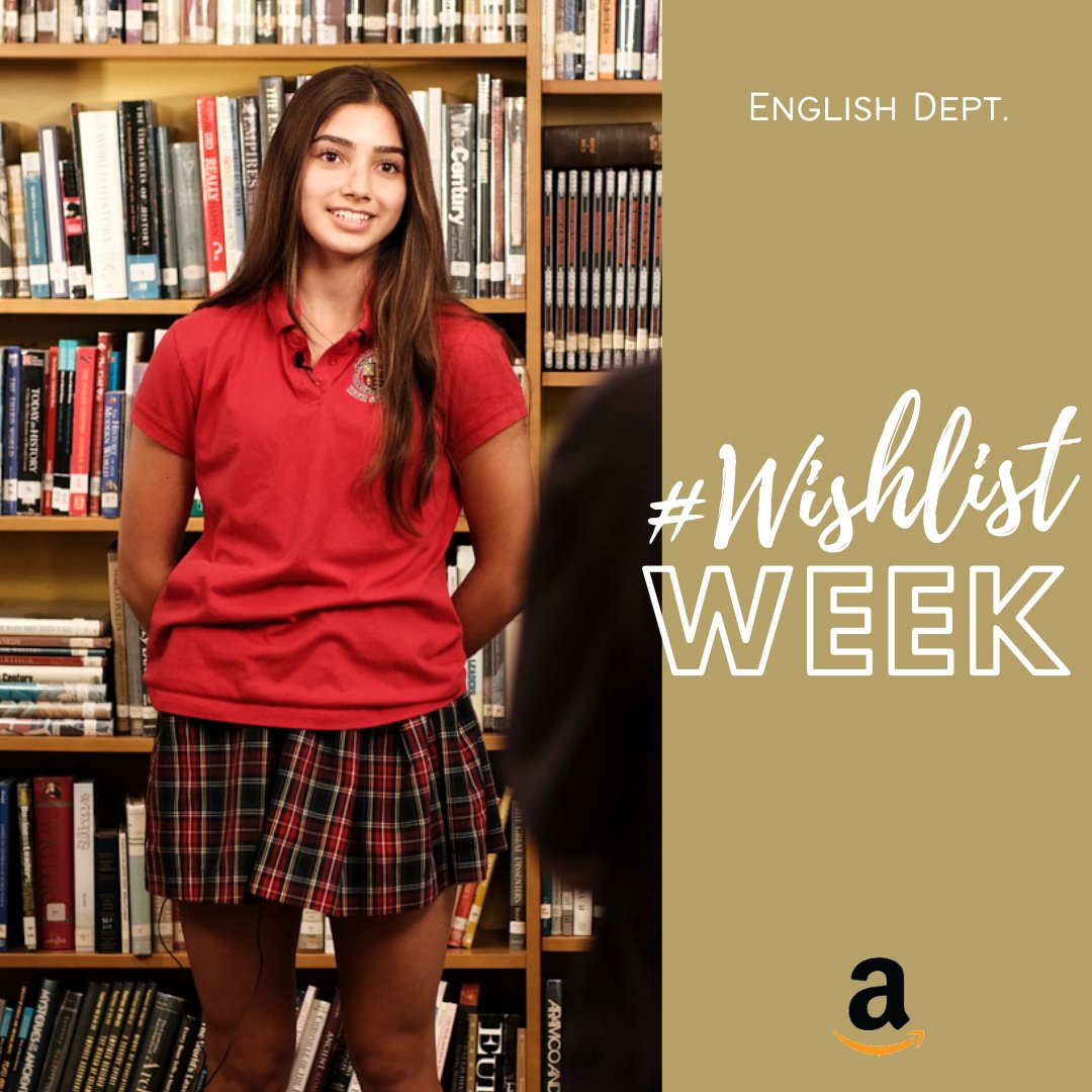 Today we are asking members of our Andrean community to support our English Dept. You can help our teachers by purchasing items on the department's Amazon list during our #WishlistWeek. ecs.page.link/u89gy Thank you for your continued support! ❤️💛
