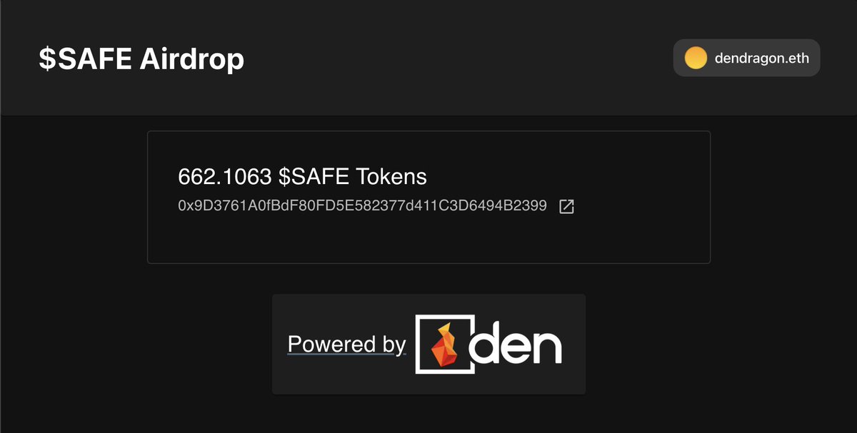 Unsure if you're on a <a href="/safe/">Safe.eth</a> that received an airdrop?

We built a tool that let's you connect your wallet and check which of your Safes are eligible

Link below 👇
