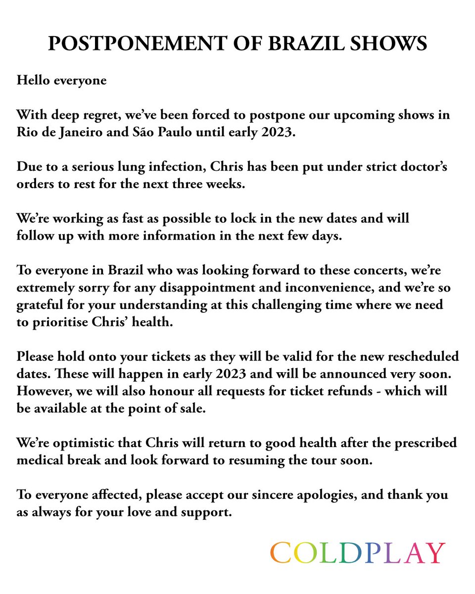 coldplay's tweet image. 