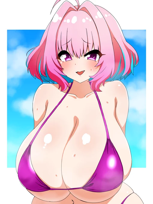 ビキニりあむ
「これ、乳首とか出たら燃える・・・?」 