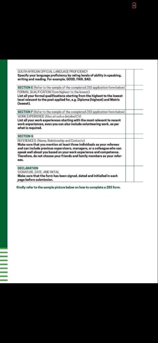 jobpost4all's tweet photo. How to fill in the Z83 form
Make sure you fill out everything even if you have attached copies of qualifications and your CV.
Don't make copies of copies, 3 applications means you will print 3 forms, same goes for copies of ID etc.
#JobSeekersSA #z83form #jobhunt #jobsouthafrica https://t.co/0cdv3LOjFI