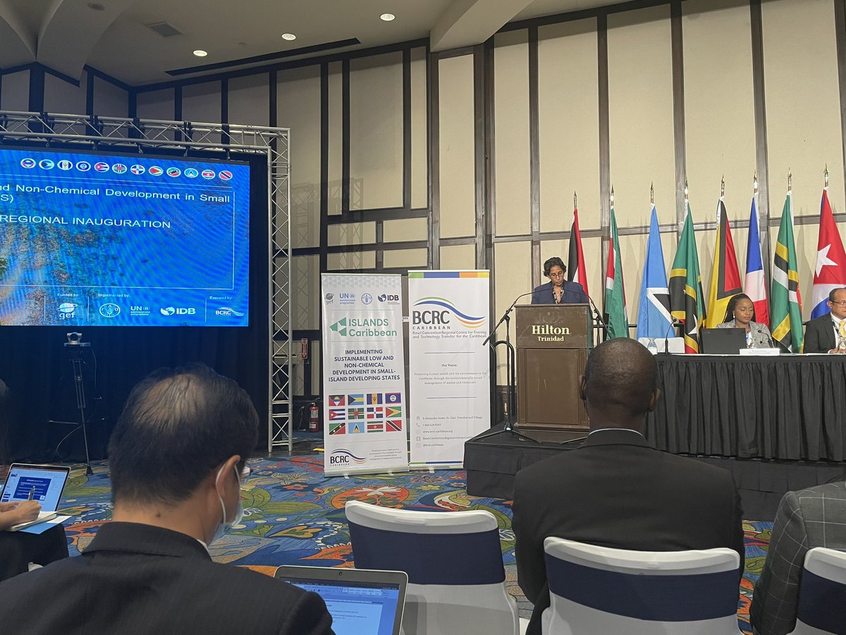 Regional meeting for <a href="/theGEF/">Global Environment Facility (GEF)</a> Islands Program. Supporting the sustainable management of hazardous chemicals and wastes in #TheCaribbean. A critical agenda. <a href="/the_IDB/">Inter-American Development Bank</a> is implementing one of the Program’s projects to advance private sector participation in the sector. <a href="/bcrccaribbean/">BCRC-Caribbean</a>
