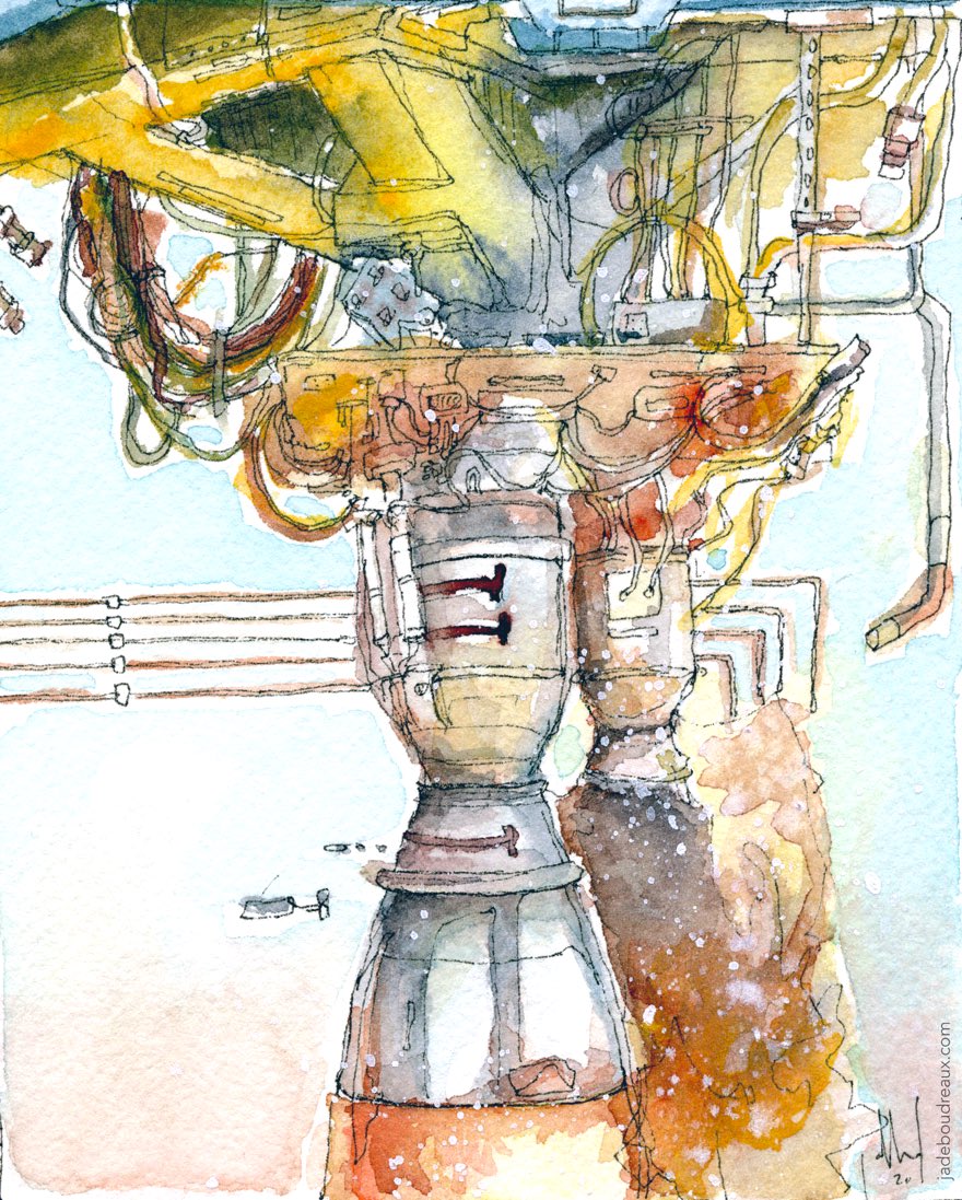 spacex merlin engine drawings