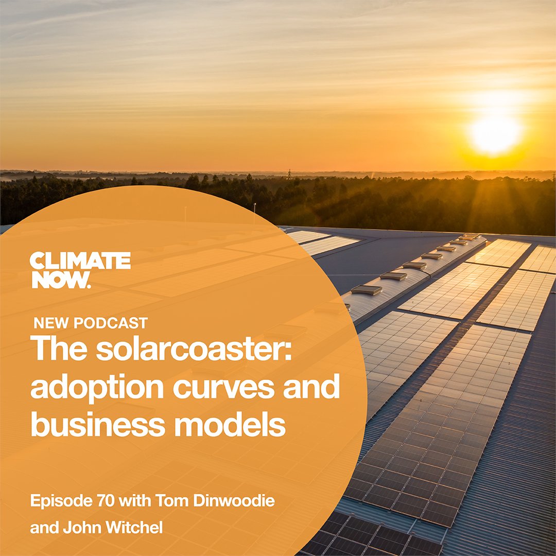weareclimatenow's tweet photo. ☀️NEW PODCAST out now! How quickly are we adding #solar to the grid? And what does that rate of adoption say about the future of our #energy mix? Clean tech pioneer Tom Dinwoodie, and @JohnWitchel, CEO @King_Energy_USA join us to share their perspectives: https://t.co/pbw76KobiP https://t.co/QUisL3OvJR