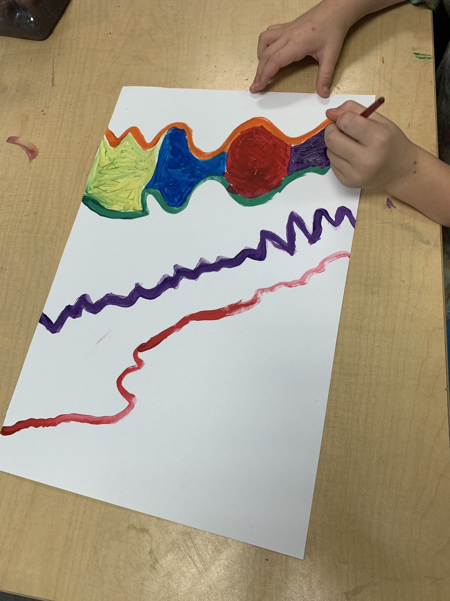 mrimfeldart's tweet image. Turning #music into #art #MusicalAbstraction #ElementaryArt @AbbottsCreekES