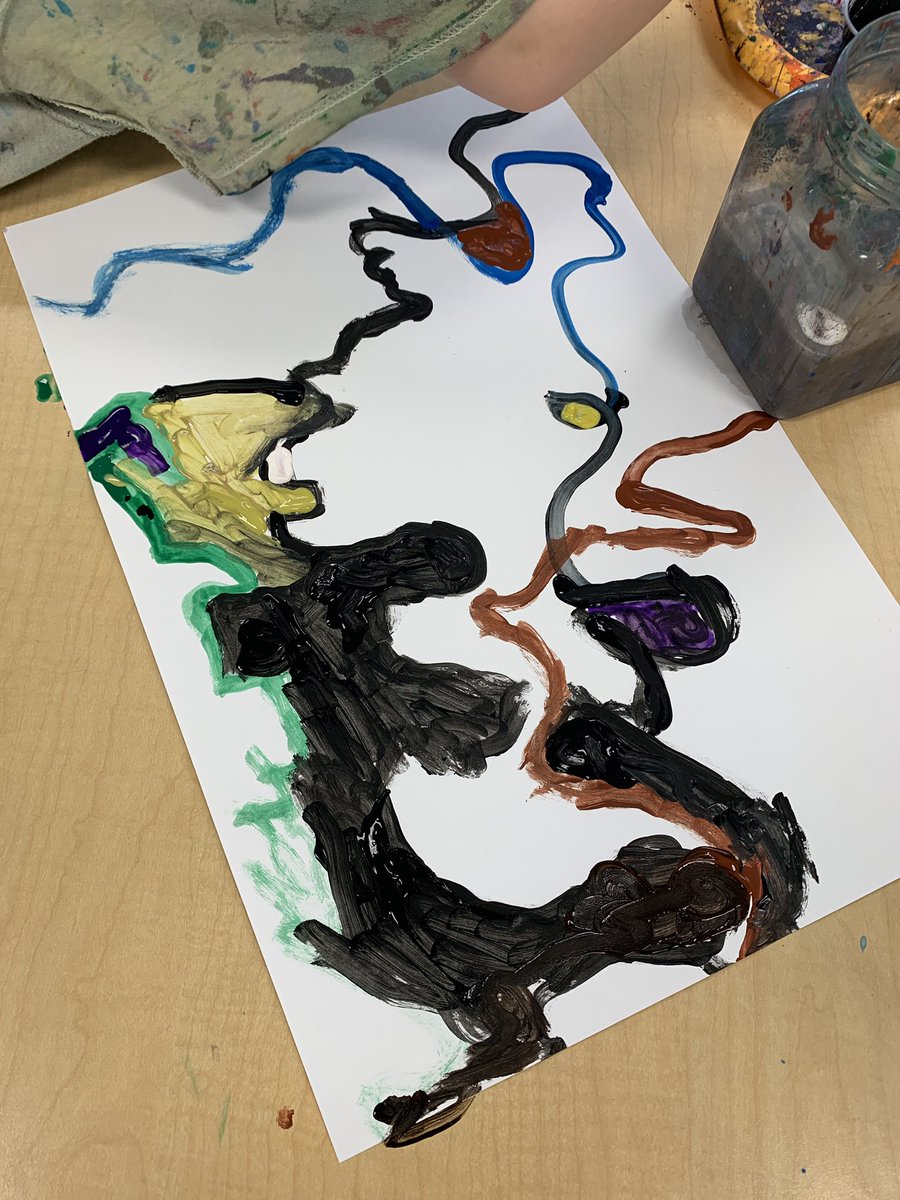 mrimfeldart's tweet image. Turning #music into #art #MusicalAbstraction #ElementaryArt @AbbottsCreekES