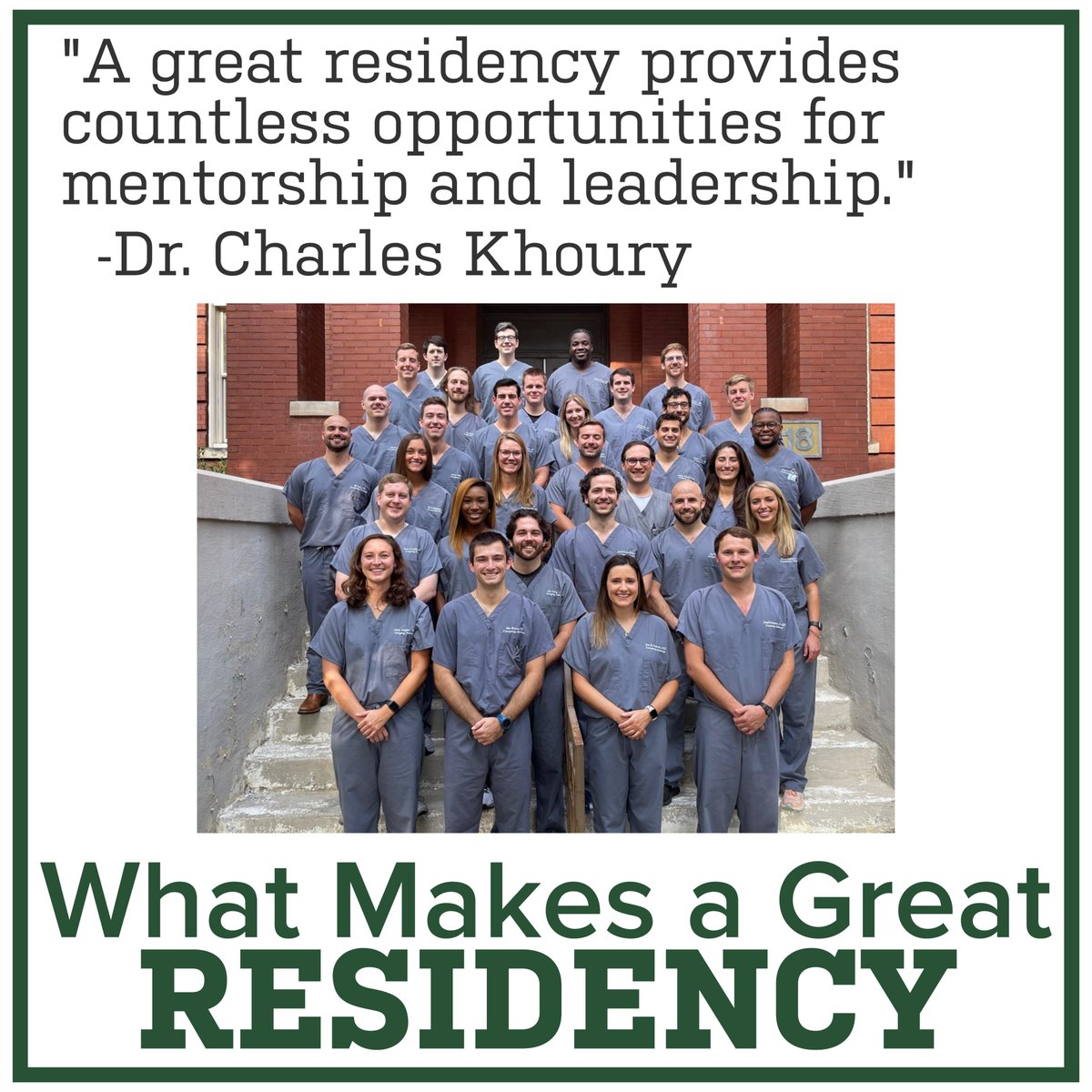 In Part Two of 'What Makes a Great Residency', Dr. Khoury focuses on opportunities, namely the ones dealing with leadership. Stay tuned to this series to learn more about the Director of our Residency Program's thoughts on what makes a residency great. #uab #residency #emergency