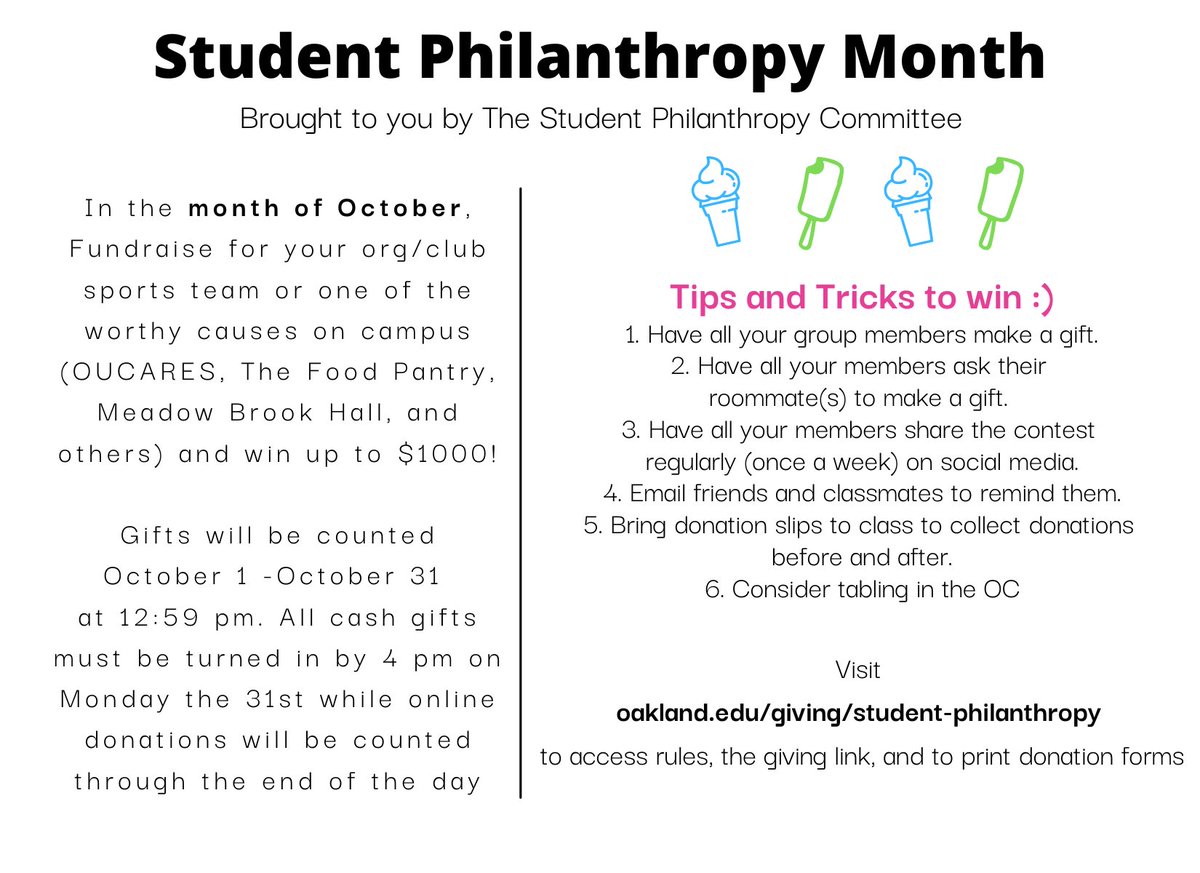 OU_SPC's tweet photo. Student Philanthropy Month has started! The link below is where you can accept and receive online donations. 

https://t.co/QPz8nn6znP https://t.co/jEHu5N0ZjZ