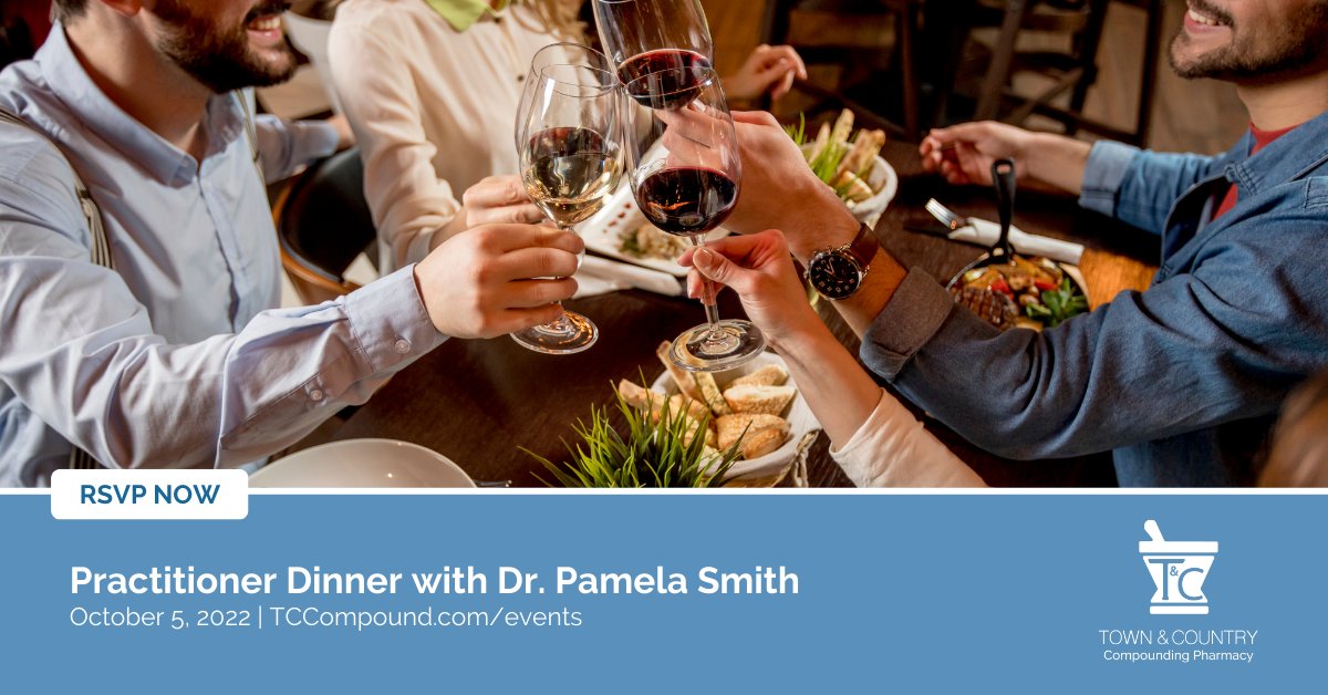 Our Book Signing Event & Practitioner Dinner with the world-renowned hormone specialist, Dr. Pamela Smith, is tomorrow: bit.ly/3R2ofen 

#TCCompound #RamseyNJ #NewJersey #NJ #Health #Pharmacist #WomensHealth #WomensHormones #Hormone #PMS #Menopause #Osteoporosis #PCOS