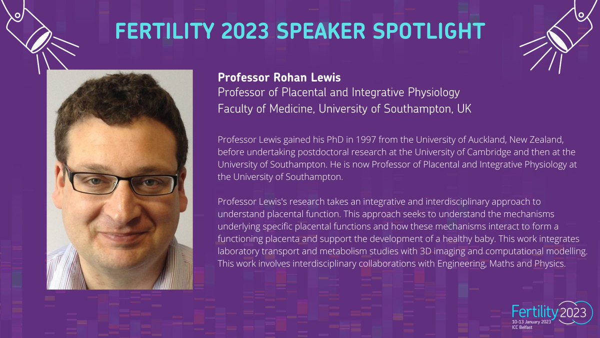 Fertility2026's tweet image. We are pleased to share our next speaker spotlight for the in-person #Fertility2023 conference. View the full programme and register before 31 Oct for earlybird rates fertilityconference.org 
@ARCScientists @BritFertSoc @SRF_Repro @r_m_lewis #reproductivescience