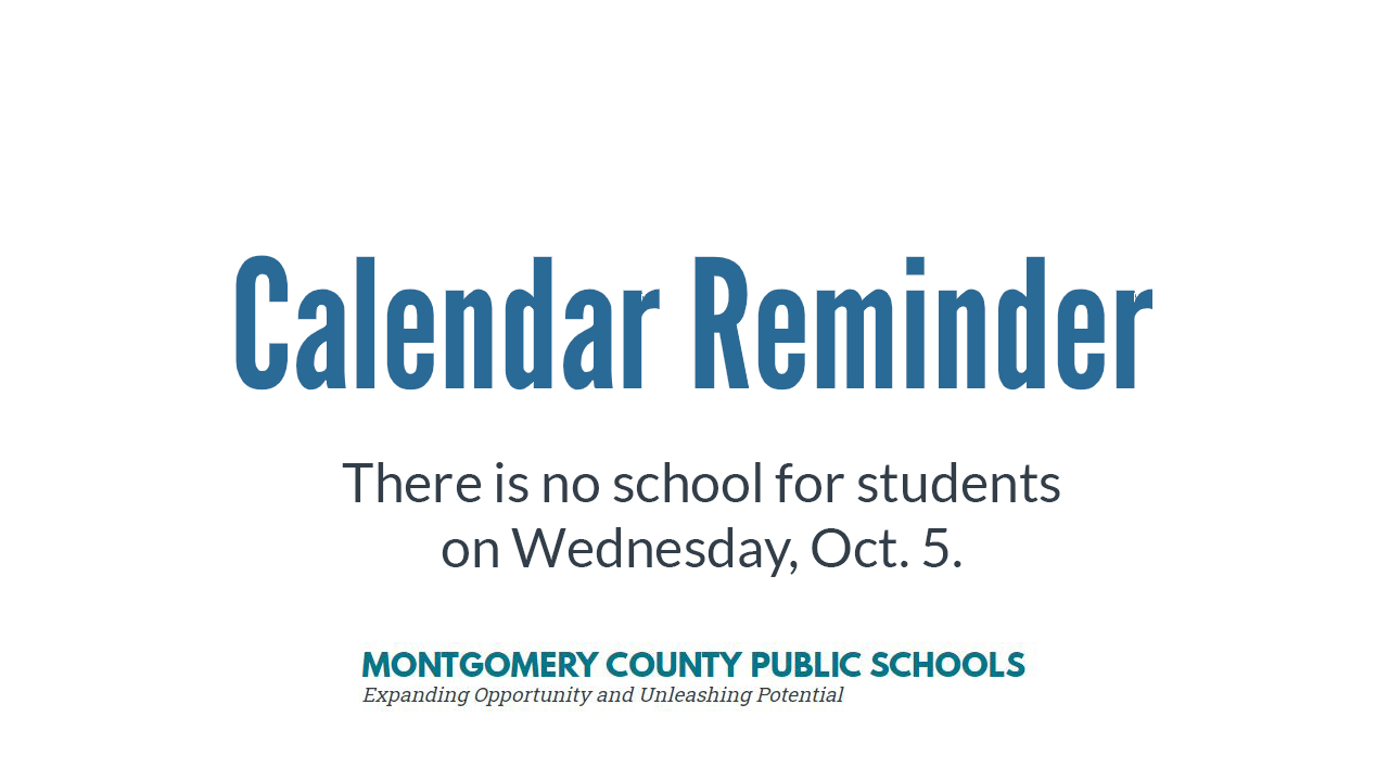 MCPS on Twitter "Calendar reminder There is no school for students on
