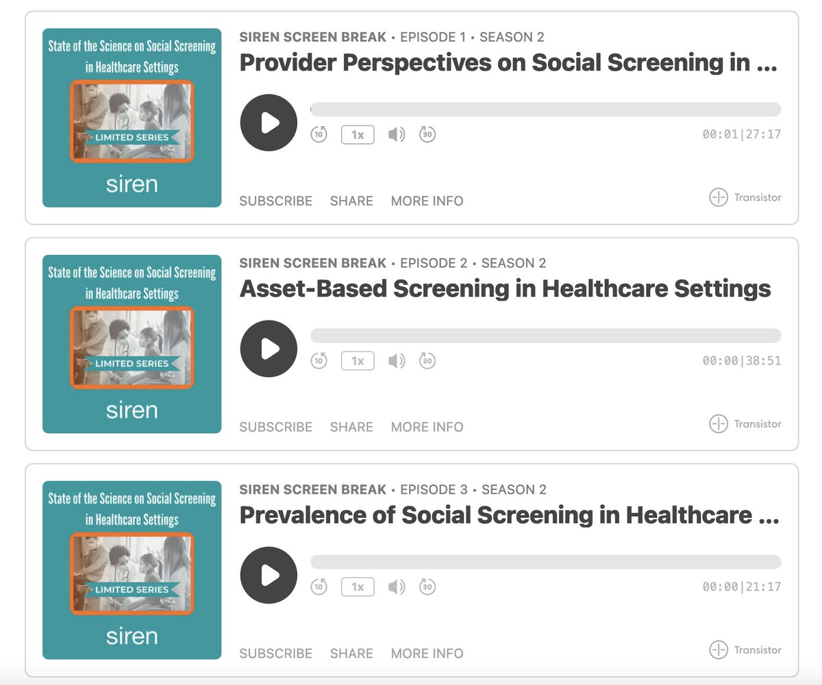 SIREN_UCSF's tweet image. 🚨NEW Podcast🚨 
After publishing the State of Science on Social Screening in Healthcare Settings, our team chatted with report stakeholders to do some sense making. 
Listen to the SCREEN five episode podcast series here 👇🎧
tinyurl.com/3spakced 
@emiliademarchis @ync