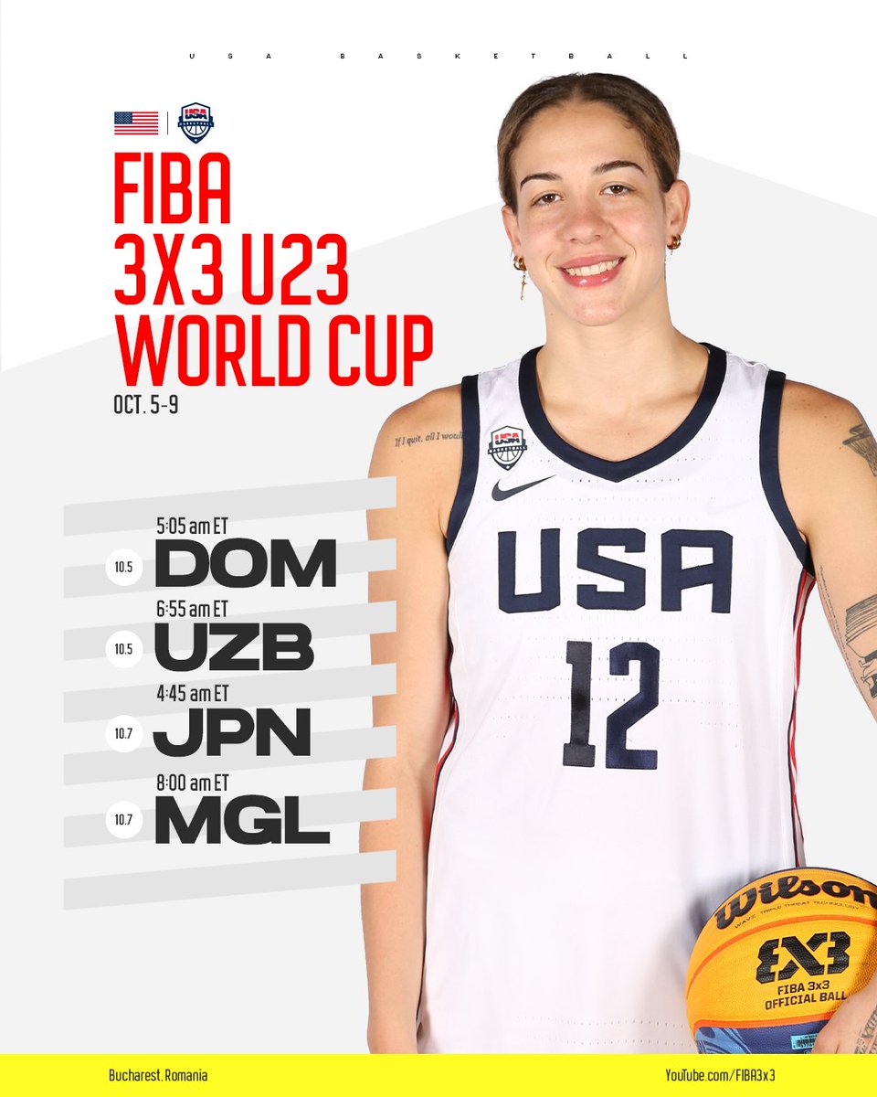 Those alarms... v necessary this week 😅

Watch the #3x3U23 World Cup on YouTube.com/FIBA3x3