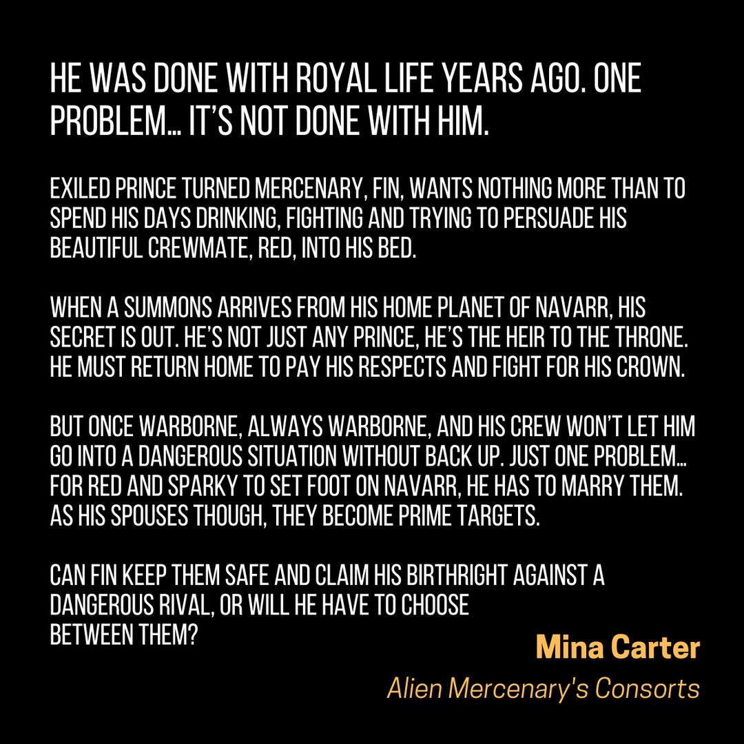 IT'S HERE!! New release available now!!

books2read.com/alienmercenary…

#alienmercenaries #books #sciencefictionromance #SFR #minacarter #books #lovetoread #lovebooks #bookworm #Romance #sfromance #alienromance #romancebooks  #latharmercenaries #warborne #alienmercenarysconsorts