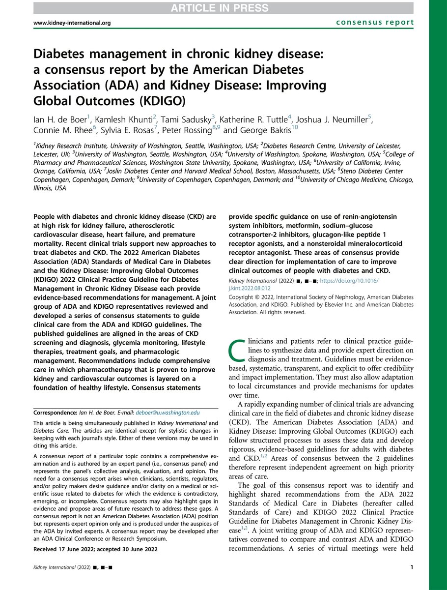 goKDIGO's tweet photo. The ADA-KDIGO Consensus Report on Diabetes Management in CKD is now published in Diabetes Care and KI!

Read the Report: https://t.co/guccT5W2Mp

Read the News Release: https://t.co/82ZYmGE236

Read in Diabetes Care: https://t.co/RnKRcPLb2I

Read in KI: https://t.co/SZrNRtcVDC https://t.co/HiKRR6j4ww