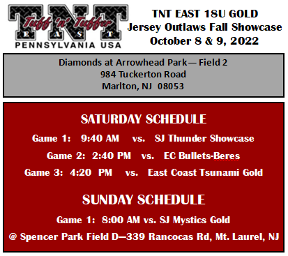 TNTEAST_GOLD's tweet photo. Looking forward to a BIG Weekend of Softball! 🧨🥎 Schedule is up - come on out to see the team! https://t.co/p4TawW8veh