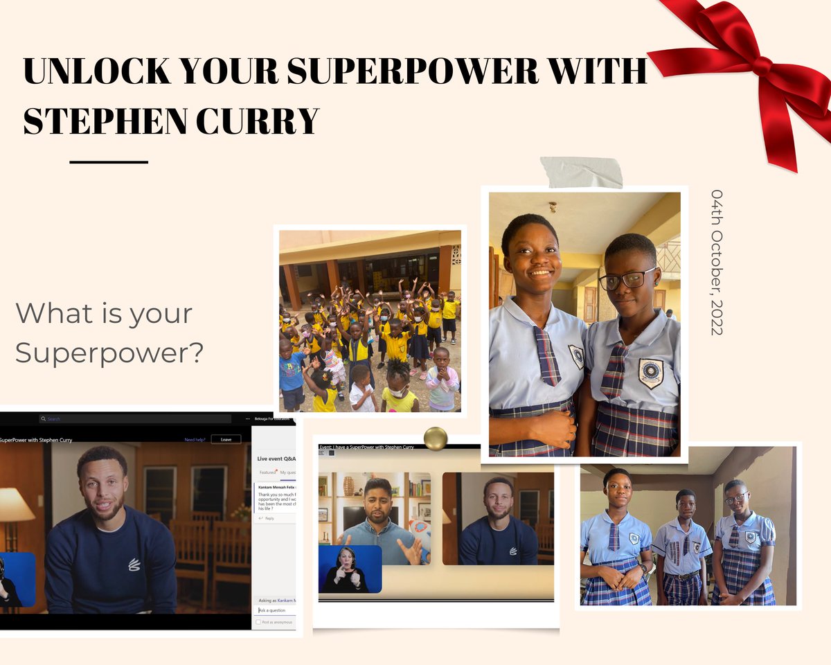 What is your Superpower? Even though my students were not able to join me to take part in this great event, they were happy when I shared with them something about @StephenCurry30, and thanks to @MicrosoftFlip