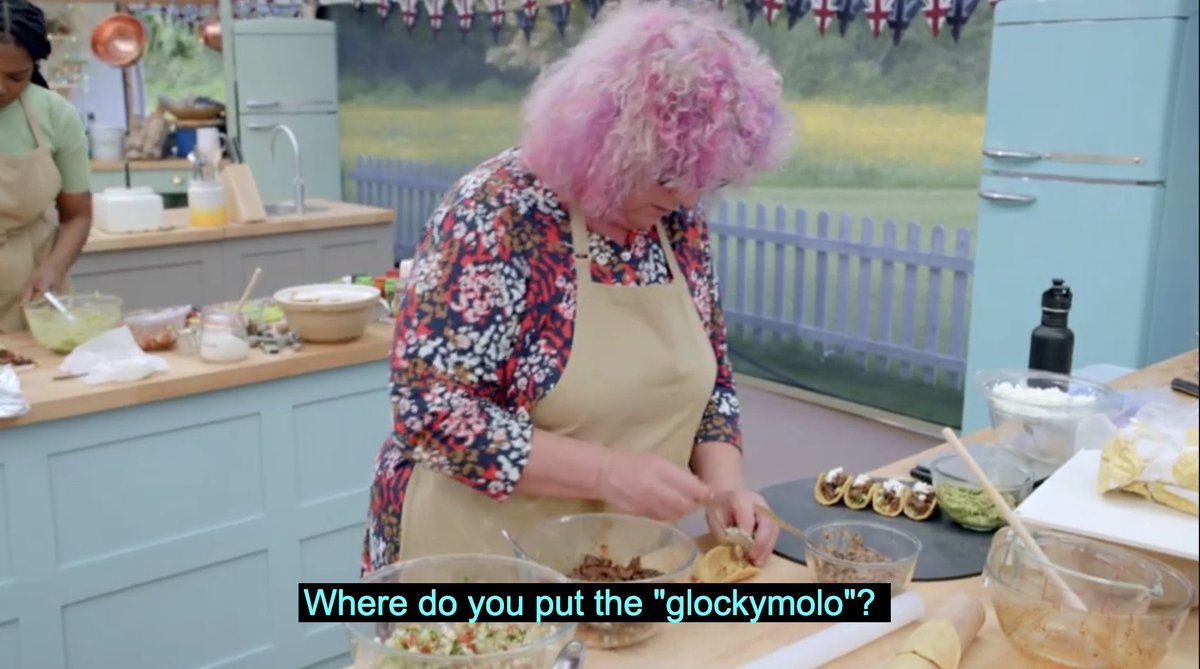 absolutegazelle's tweet photo. Carole is my winner of this year’s series. She’s consistently iconic #gbbo x https://t.co/XjR6hfN8ru
