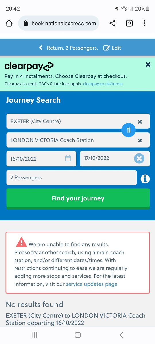 BartekNelkowski's tweet photo. @nxcare hi, looking at booking this journey. Is there actually no seats left/routes or is this because of the website playing up.

Thanks https://t.co/xAwlTupnHu
