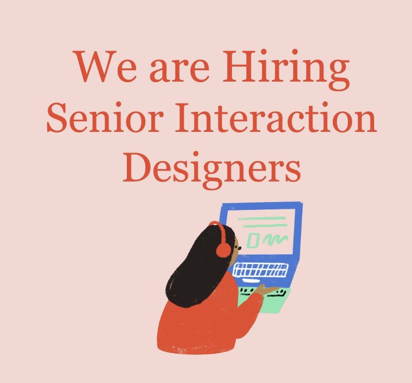 We are looking for Senior Interaction Designers <a href="/wearesnook/">Snook</a> do you know someone? Are you one! Say hello and join the amazing team
jobs.smartrecruiters.com/NECSWS/7439998…
#InteractionDesign #interactionDesignJobs #Digital
