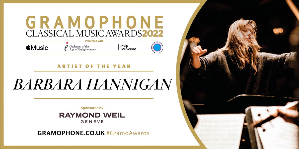 Barbara Hannigan is named Gramophone's 2022 Artist of the Year, an award sponsored by Raymond Weill <a href="/raymondweil/">RAYMOND WEIL Genève</a> <a href="/HanniganBarbara/">Barbara Hannigan</a> #GramoAwards gramophone.co.uk/awards