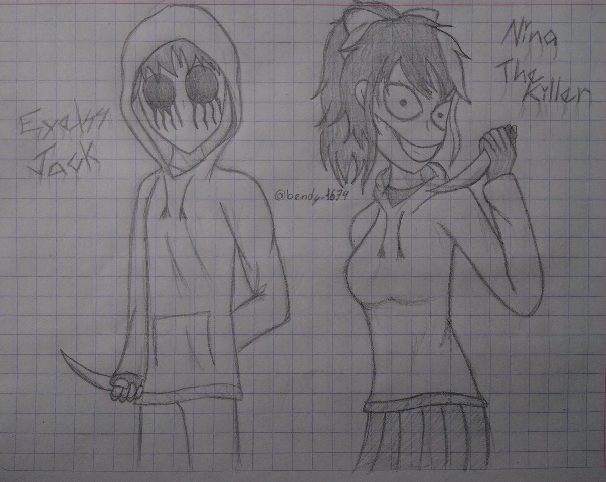 bendy1674's tweet photo. It's the scary month so, i drew some scary guys 🗡️

Originally was going to be like a cosplay of my OC’s but, i trash the idea :b
.
.
.
#drawing #creepypasta #pencil #Site29 https://t.co/D379uF0d2D