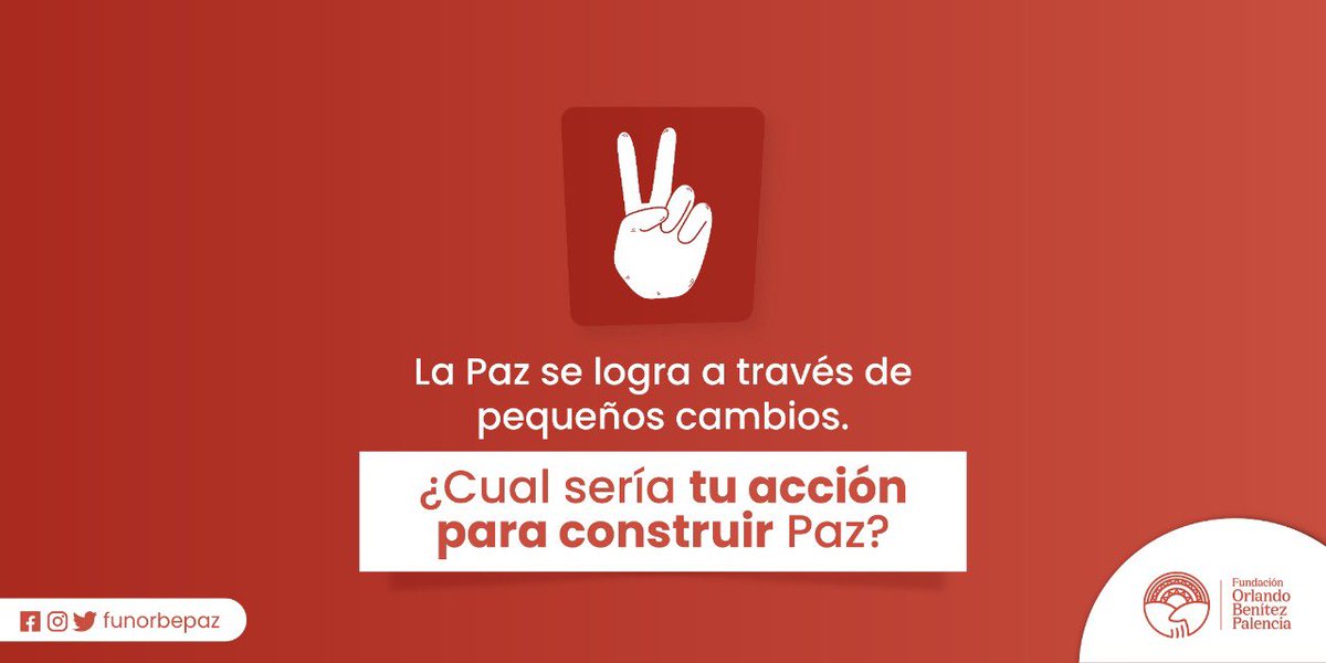 funorbepaz's tweet photo. Hoy, ¿Cual sería tu acción para construir Paz? #TejiendoPaz https://t.co/BZyNHMseZg