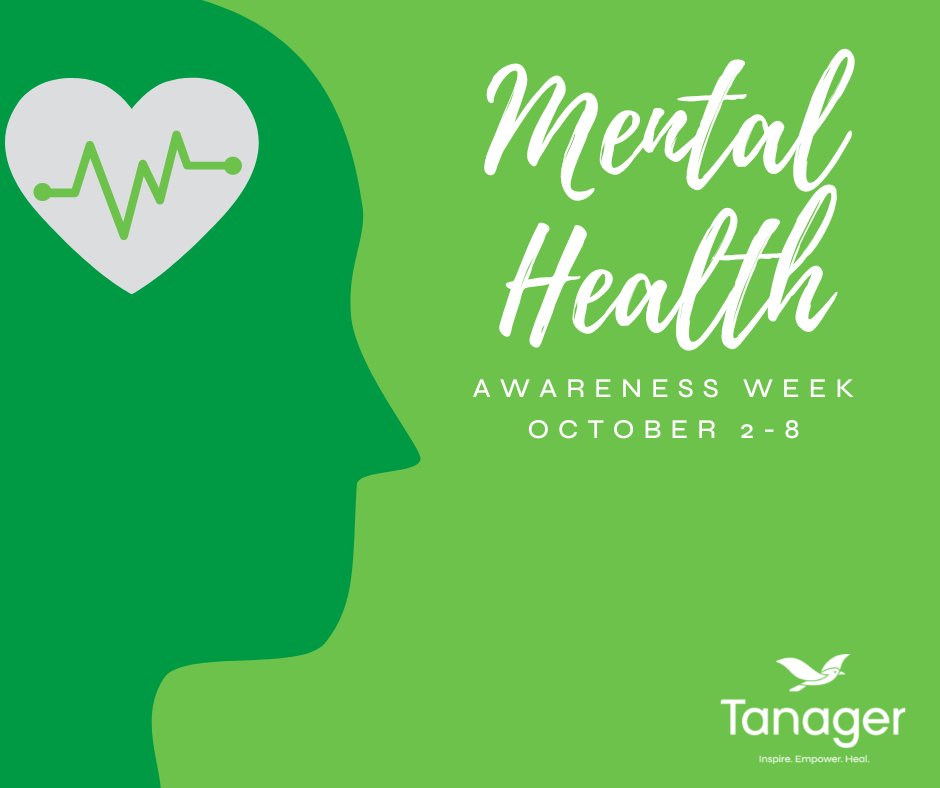 Since 1990, Mental Illness Awareness Week has provided an opportunity to raise awareness &amp; increase advocacy efforts around mental well-being. If you or a loved one needs support, the Tanager team is here for you as you begin your healing journey.