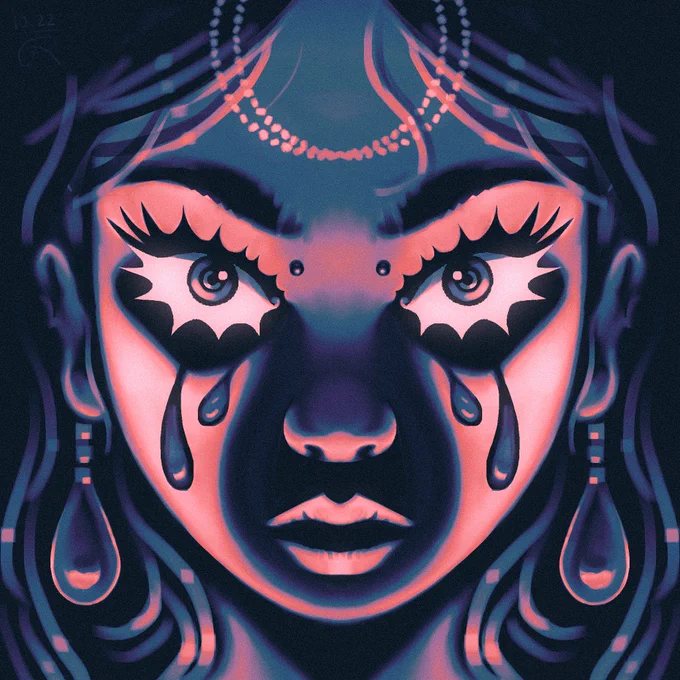 Visage  drawn in procreate 